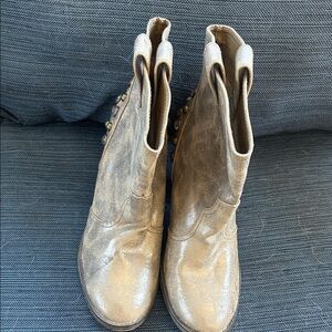 MIA Shimmering Gold Ankle Boots